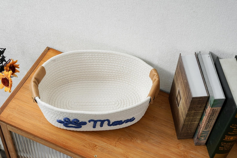 Custom Pet Toy Baseket, Personalized Puppy Basket, Pet Name Gift Toy