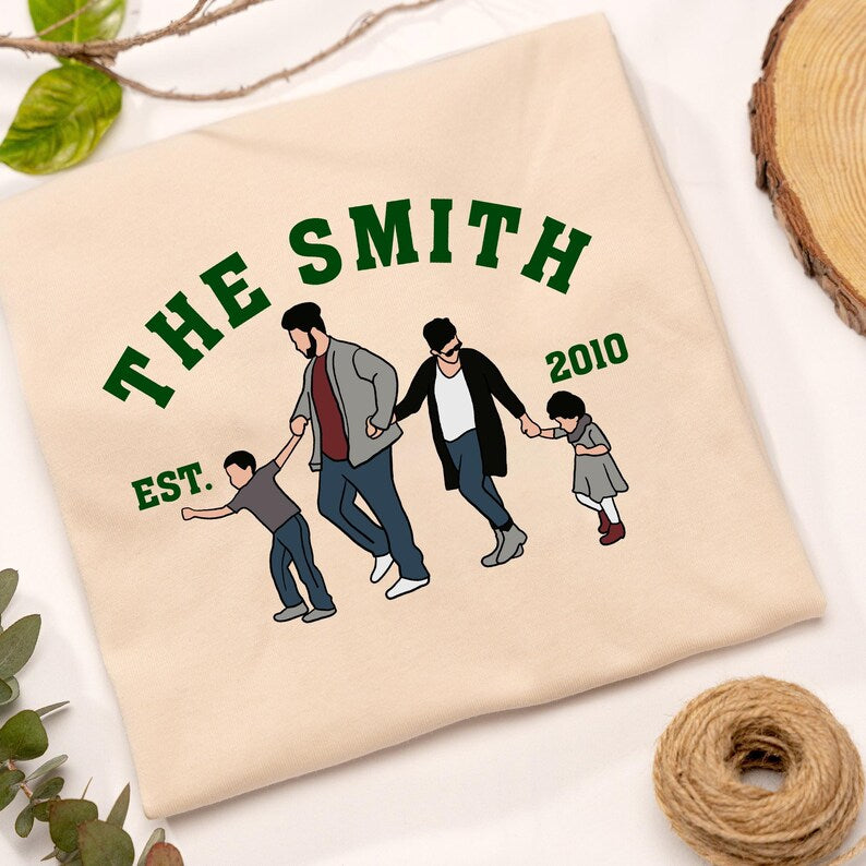 Personalized Embroidered Family Photo Sweatshirt, Family Photo Holiday Sweater