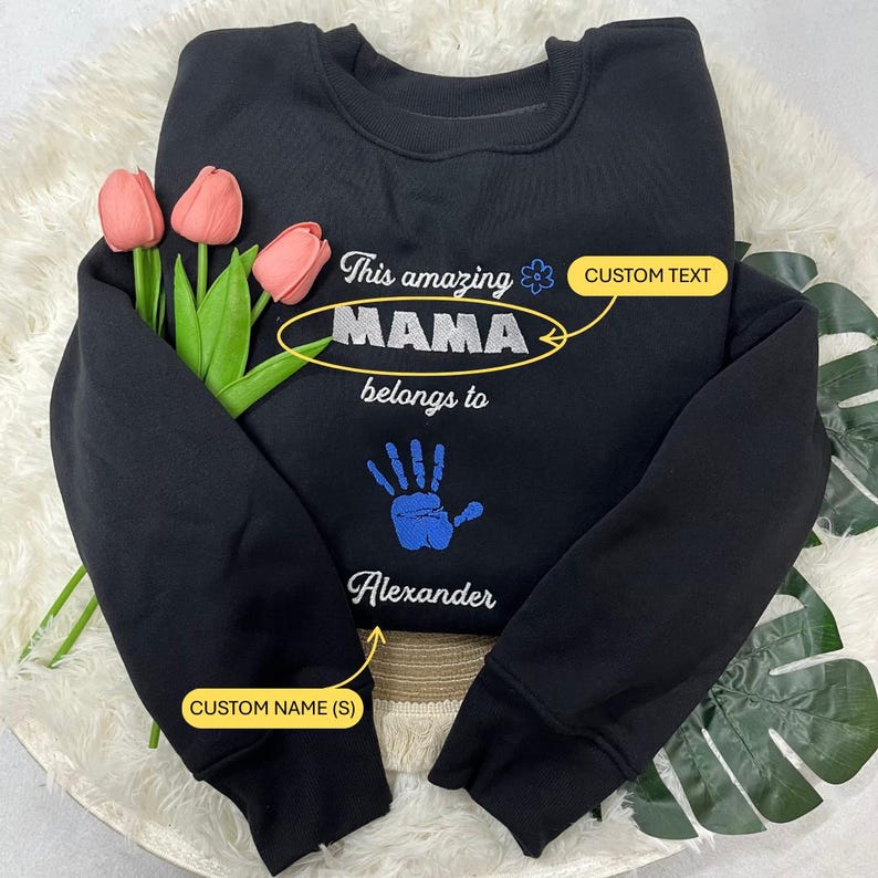 Custom Embroidered This Amazing Daddy Belongs To Comfort Colors Sweatshirt
