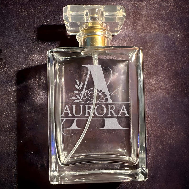 Custom Family Name Perfume Bottle Gifts Perfume Bottle, Engraved Birth Flower Gift For Mom