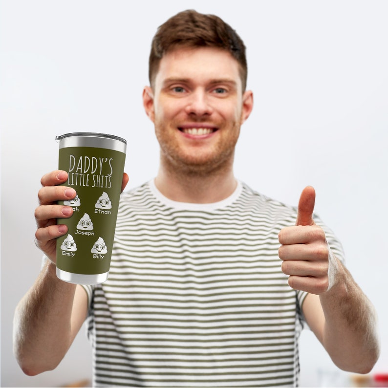 Custom Dad Tumbler Fathers Day Gift from Kids