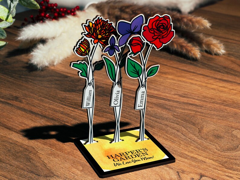 Custom Grandmas Garden Birth Flower Mom Gifts From Daughter
