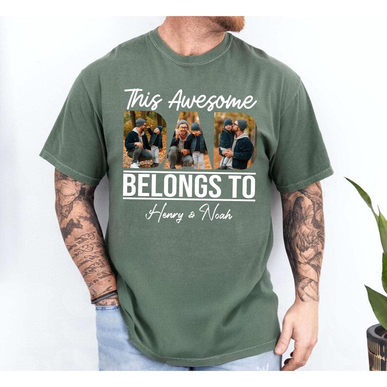 Custom Photo Dad Shirt,Father’s Day Gift