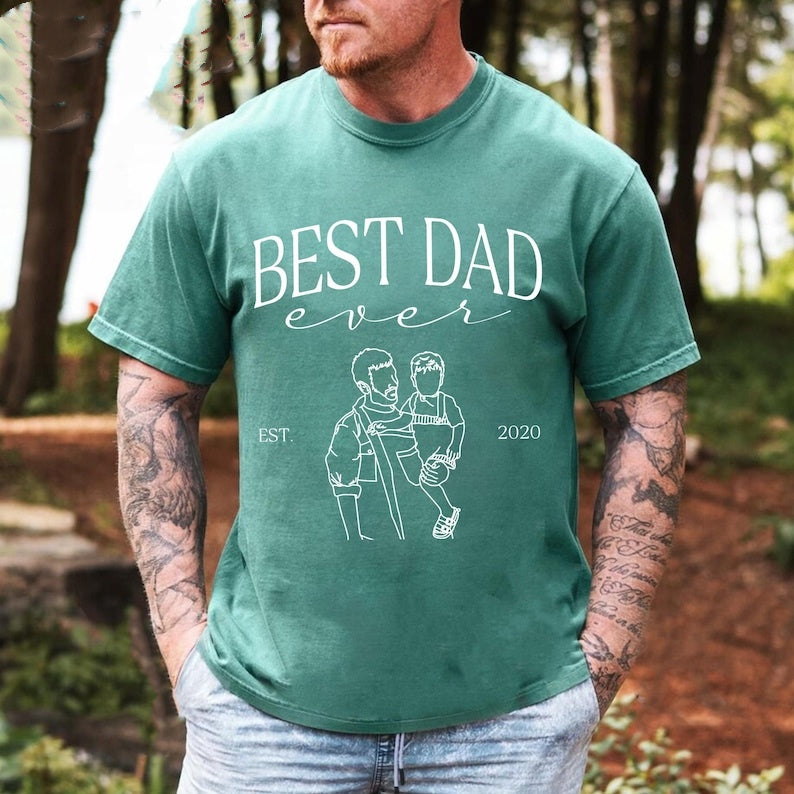 Custom Photo Shirt For Best Dad Ever Dad,Fathers Day Gifts