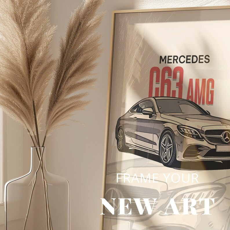 Custom Car Portrait, Gift For Car Lover, Custom Car Car Painting