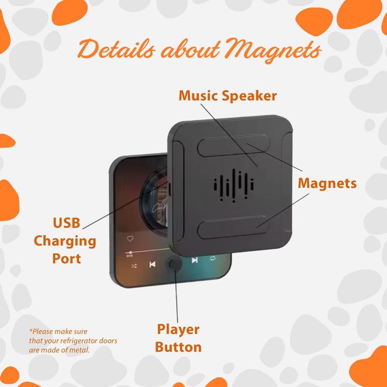 Custom Music Fridge Magnet,  Play Song Music Box, Mother's Day Gift