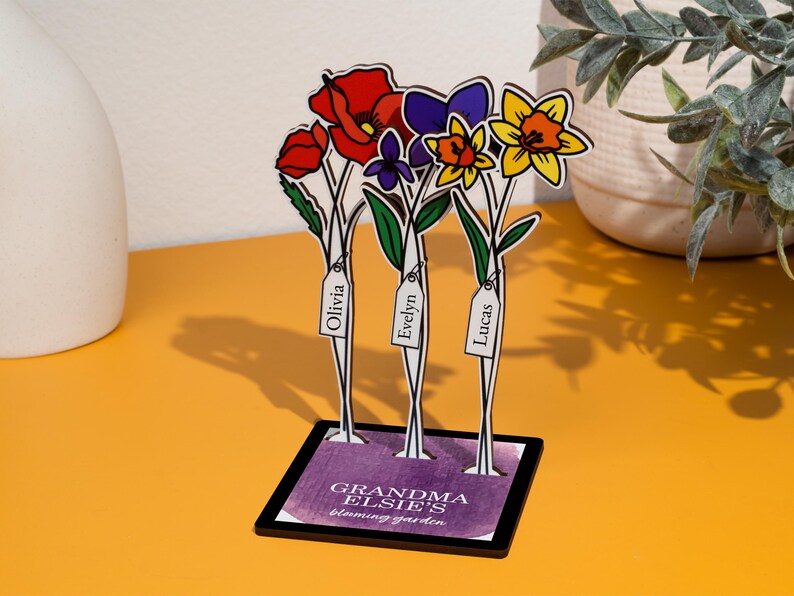 Custom Grandmas Garden Birth Flower Mom Gifts From Daughter