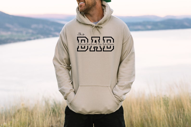 Personalized Dad Long Sleeve Hoodie, Custom Dad Hoodie With Kids Names, Gift for Dad