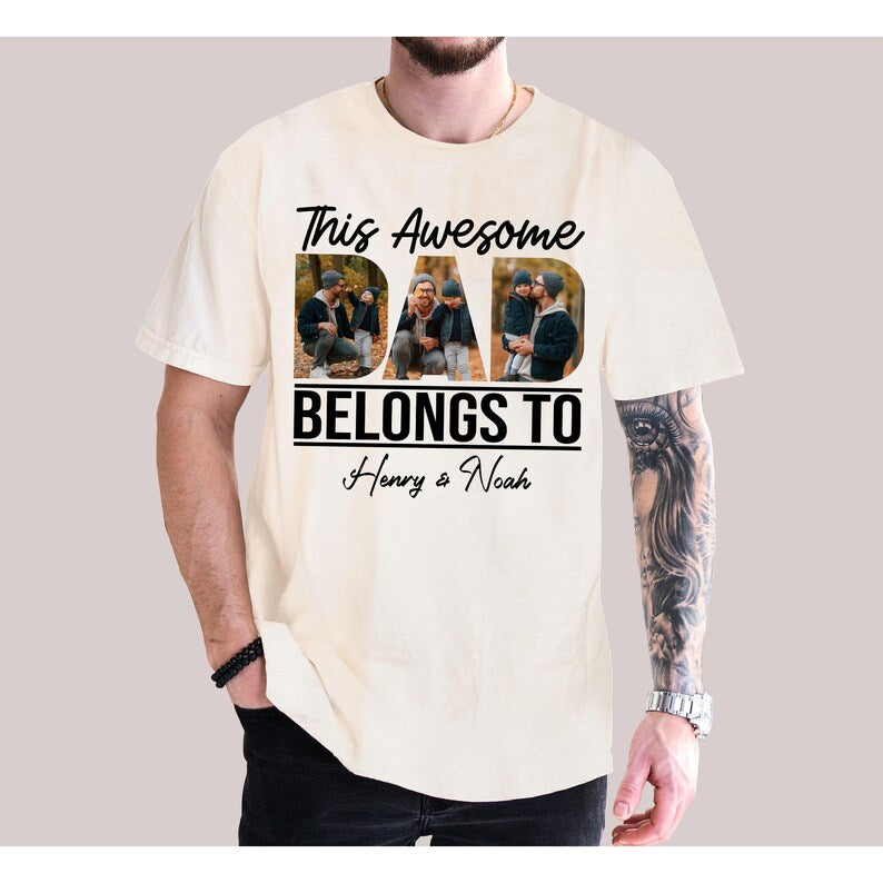 Custom Photo Dad Shirt,Father’s Day Gift