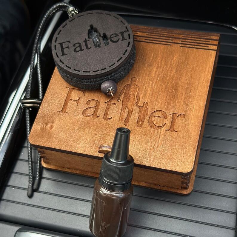 Car Oil Diffuser With Gift Box, Custom Engraving, Best Gift For Dad