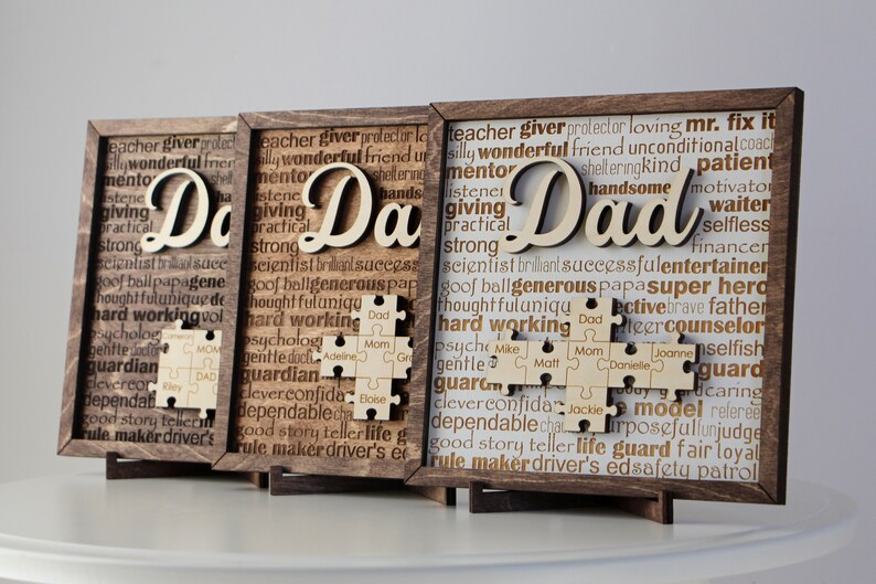Custom Dad Puzzle Sign, Unique Gift For Fathers Day