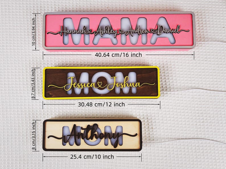 Custom Unique Night Light Gift For Mom From Kids Husband