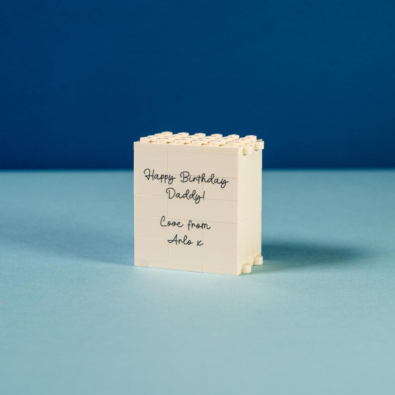 Personalised Fold-Out Daddy & Me Brick Photo Block Gift Mini Photo Album Keepsake Gift For Dad