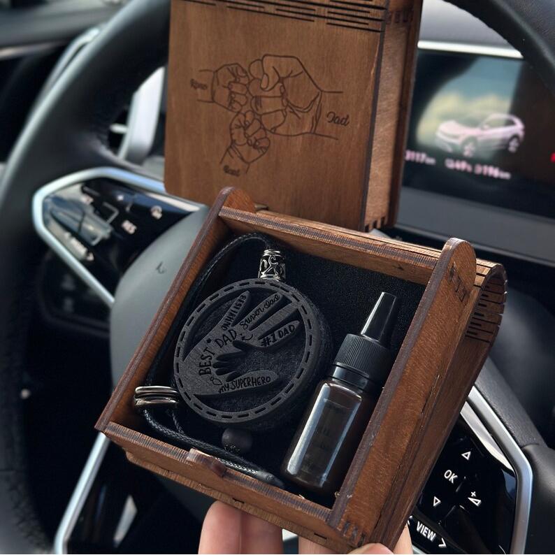 Custom Gift Box For Dad, Car Oil Diffuser, Fathers Day Gift