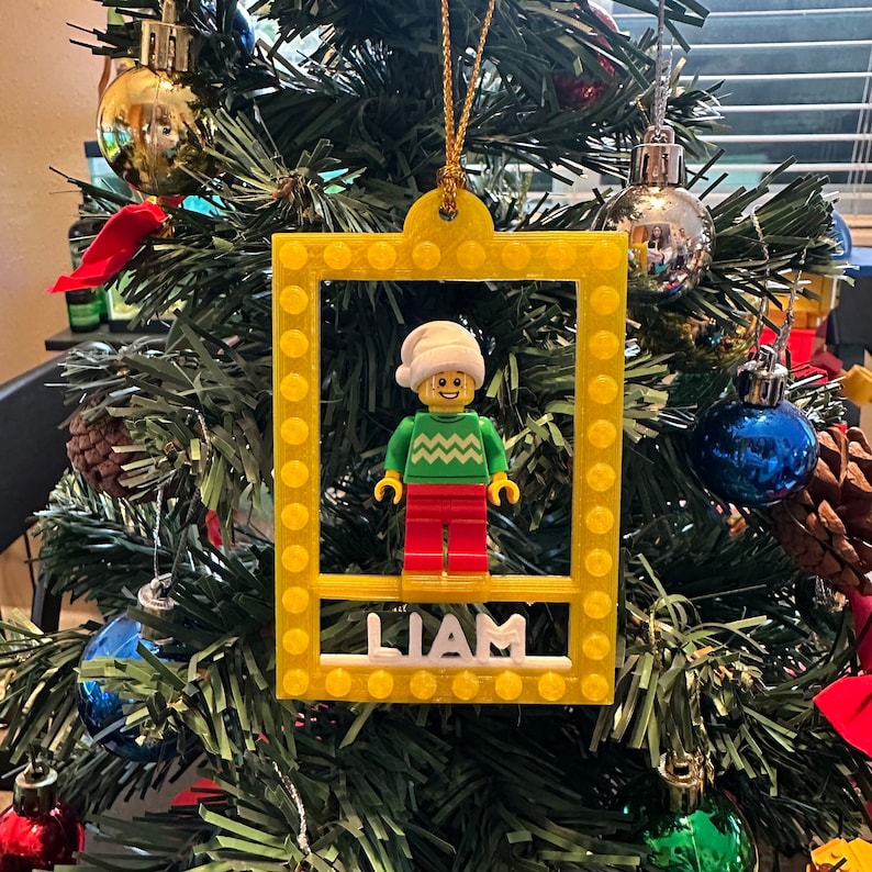 Custom Brick Minifigure Holder Ornament