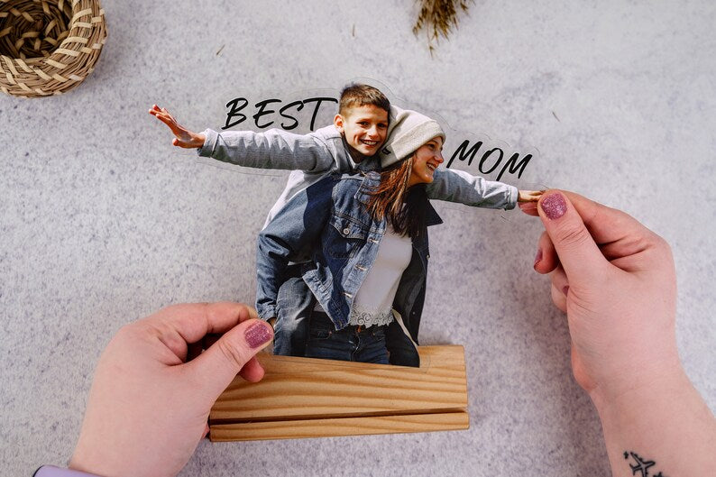 Custom Photo Statuette - Acrylic Photo Cutouts - Mothers Day Gift