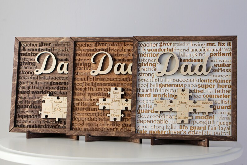 Custom Dad Puzzle Sign, Unique Gift For Fathers Day
