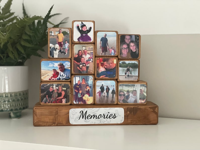 Stacking Photo Blocks Set - Photo Gift Wooden Photo Block