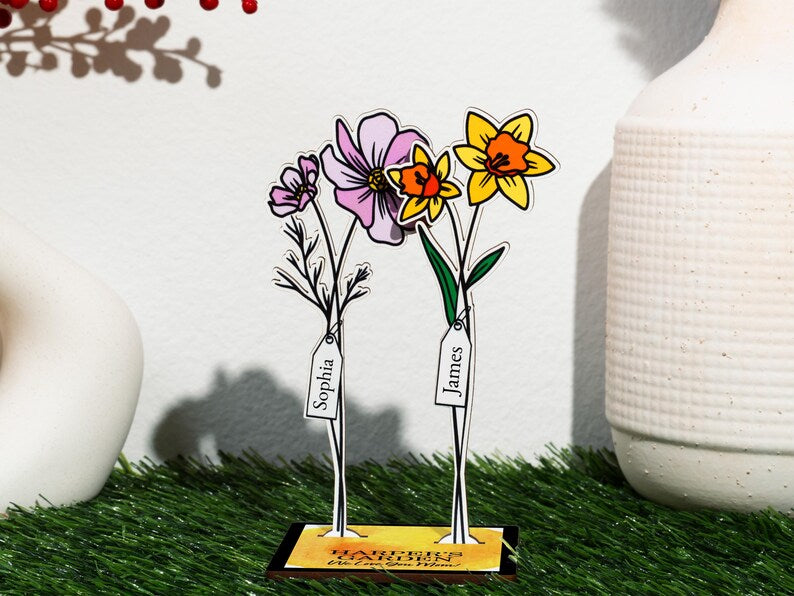 Custom Grandmas Garden Birth Flower Mom Gifts From Daughter
