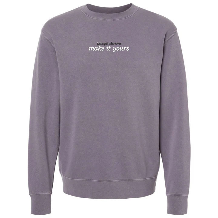 Make It Yours 'Just A Girl Who Loves' Cozy Sweatshirt