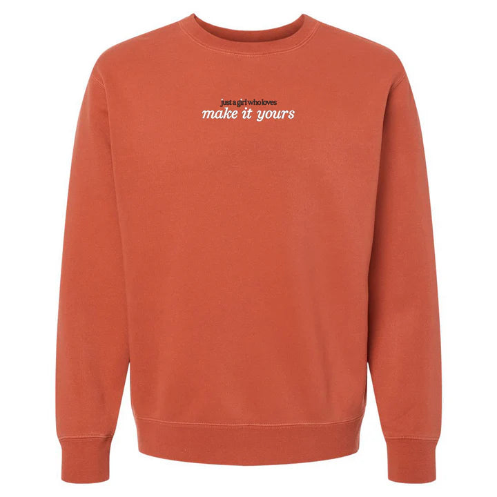 Make It Yours 'Just A Girl Who Loves' Cozy Sweatshirt