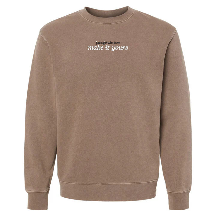 Make It Yours 'Just A Girl Who Loves' Cozy Sweatshirt