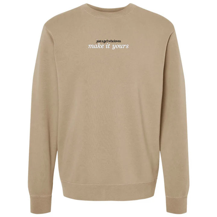 Make It Yours 'Just A Girl Who Loves' Cozy Sweatshirt
