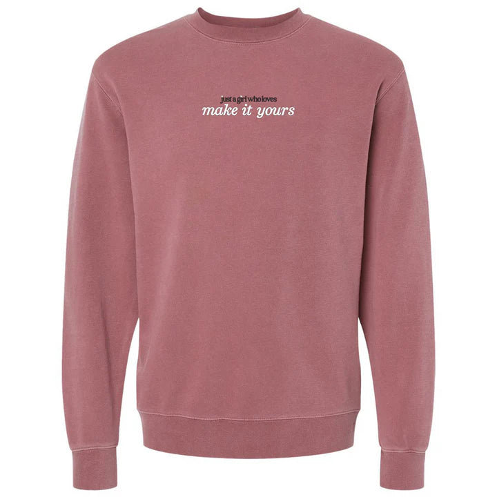 Make It Yours 'Just A Girl Who Loves' Cozy Sweatshirt