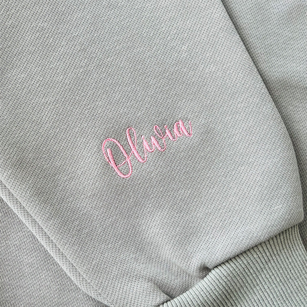 Custom Mama in Family Portrait Photo Full Embroidered Sweatshirt