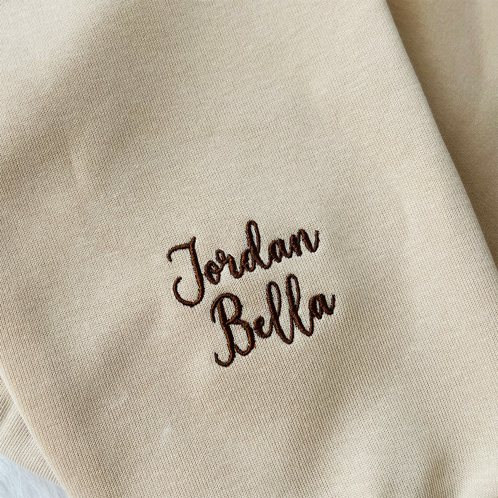 Custom Mama in Family Portrait Photo Full Embroidered Sweatshirt