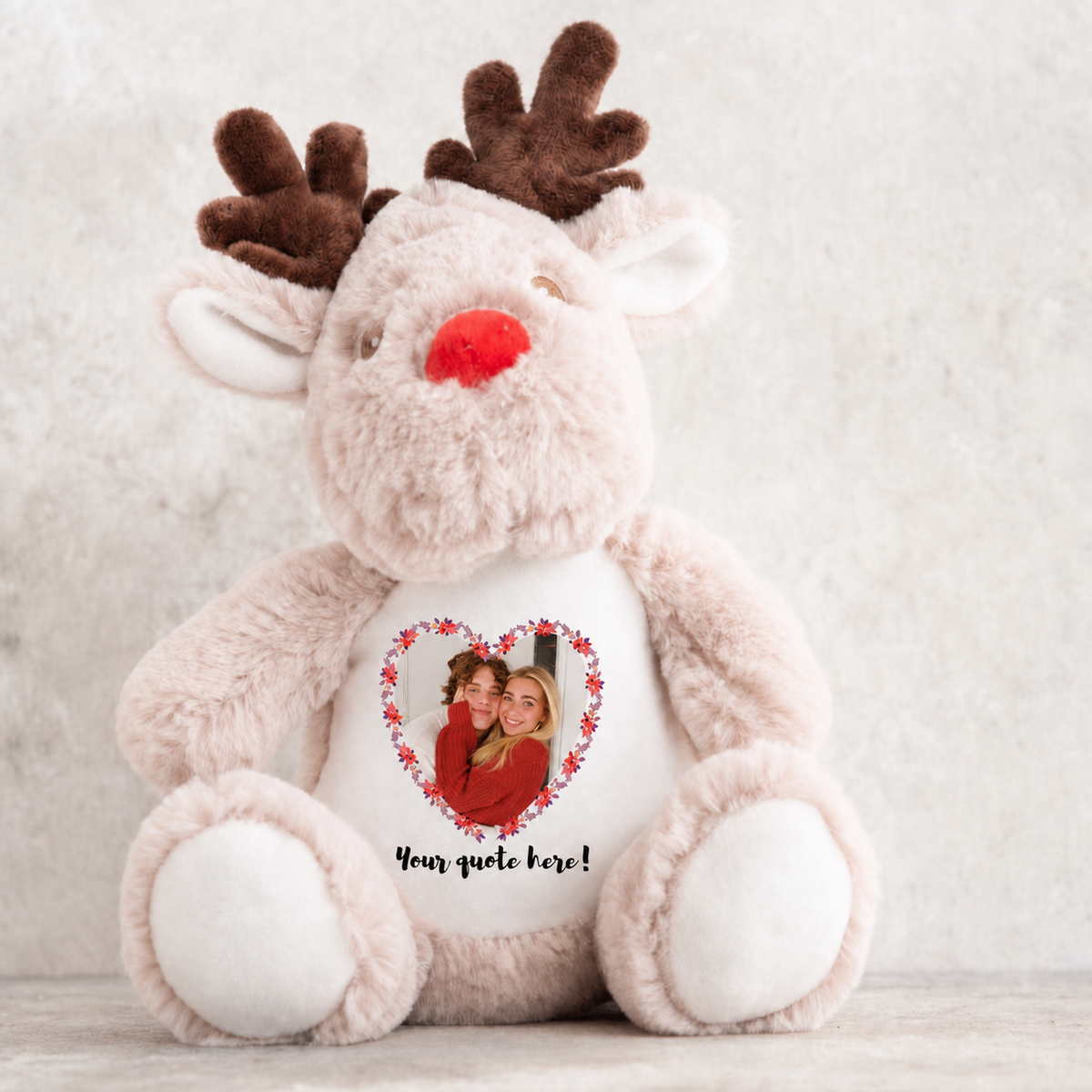 Personalized Christmas Teddy Bear Plush – Custom Name Keepsake for Couples & Loved Ones