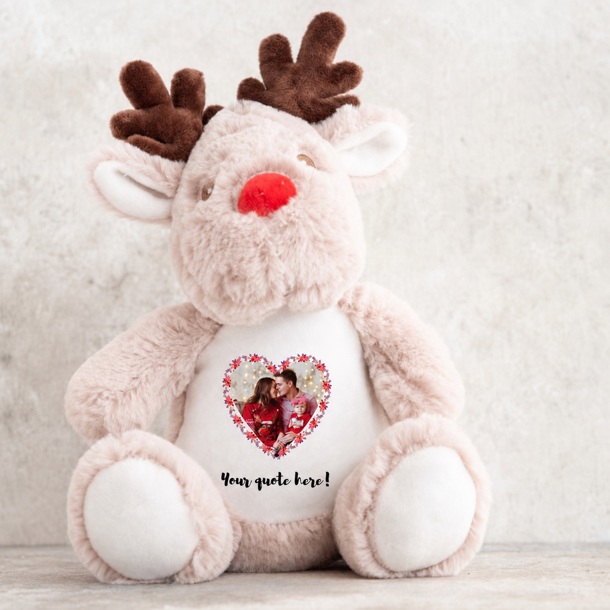 Personalized Christmas Teddy Bear Plush – Custom Name Keepsake for Couples & Loved Ones