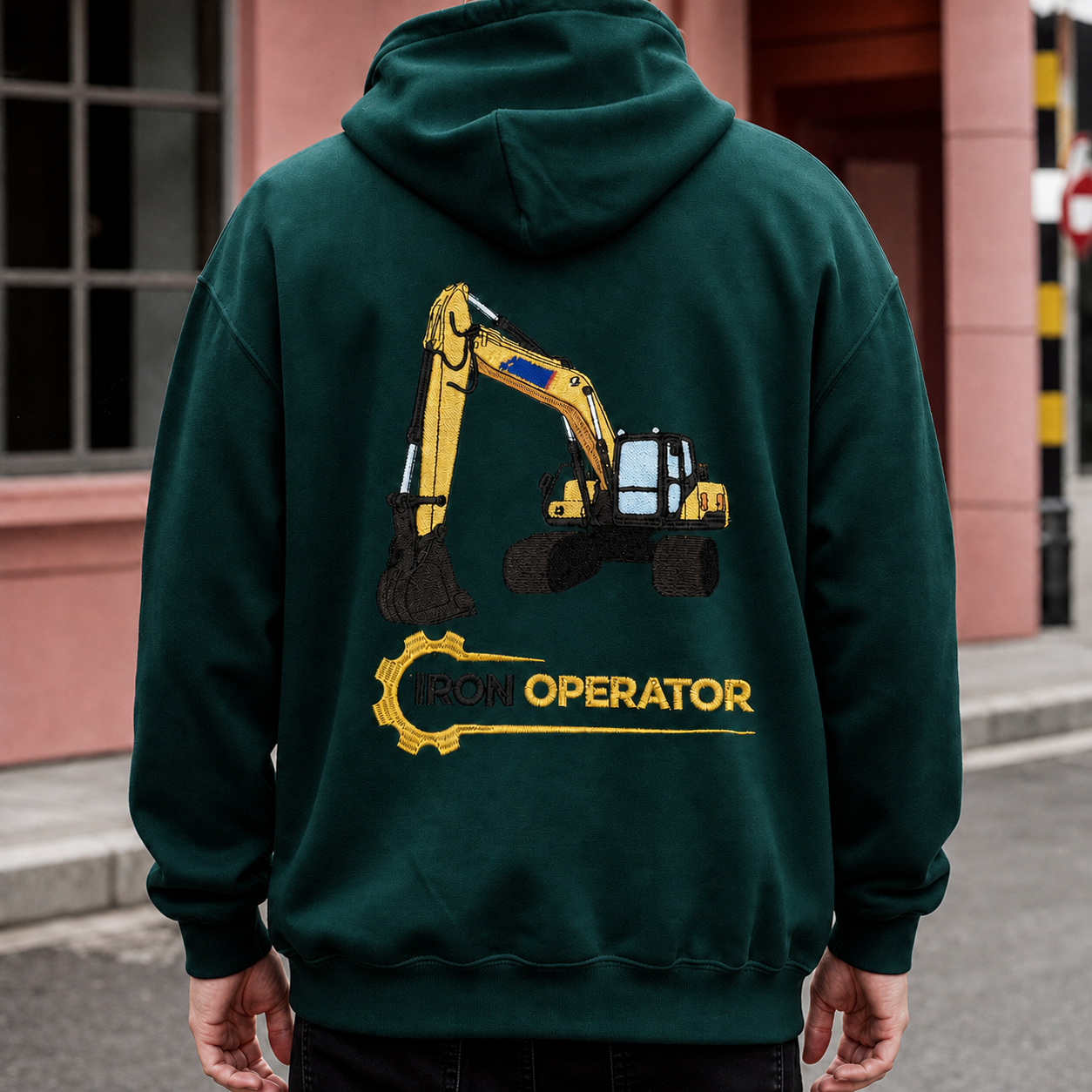 Custom Embroidered Truck Hoodie (Back Design) With Logo—The Perfect Gift For Truck Drivers, Car Enthusiasts