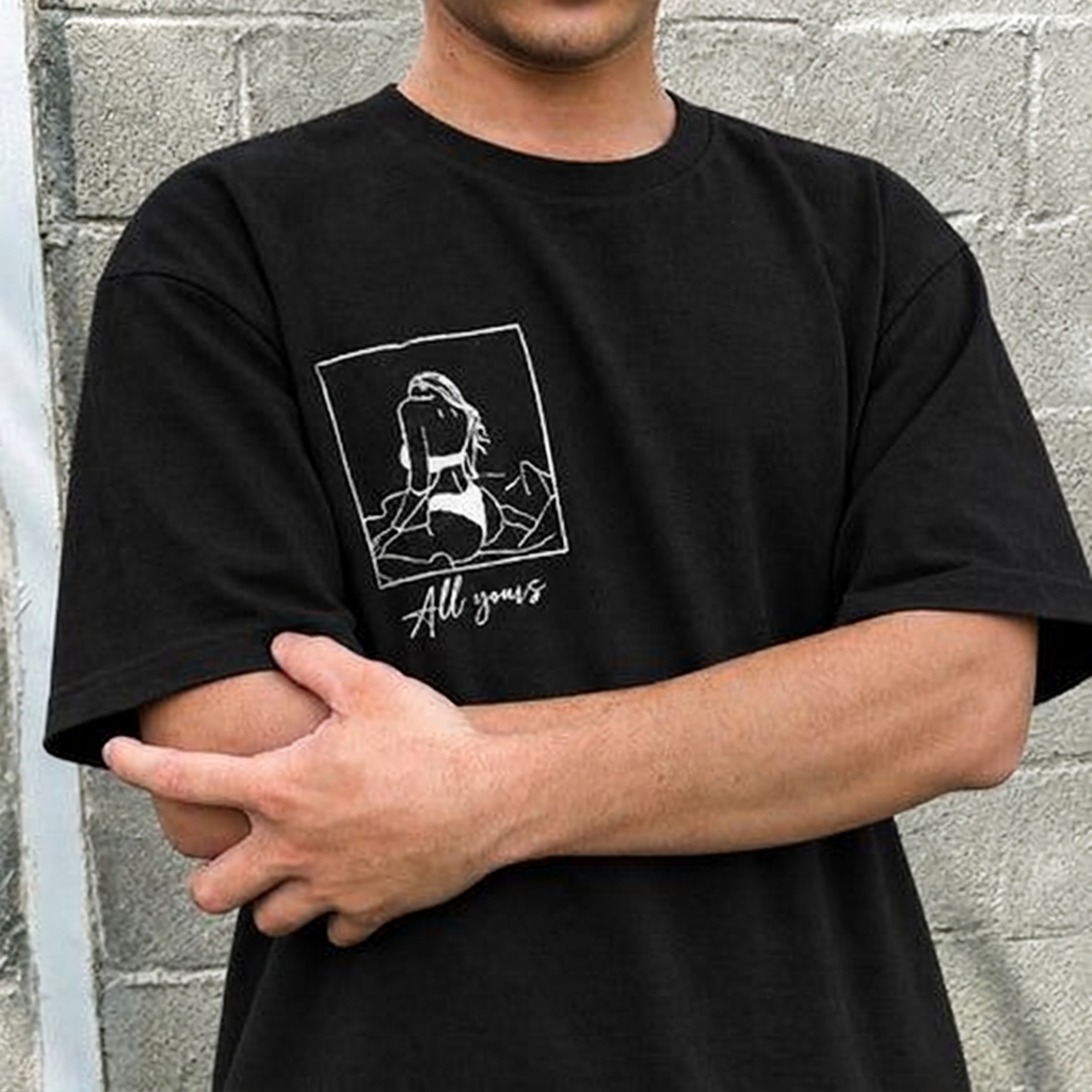 Custom-Designed Sexy Photo Embroidered T-Shirt, A Perfect Christmas Gift For Your Boyfriend/Husband