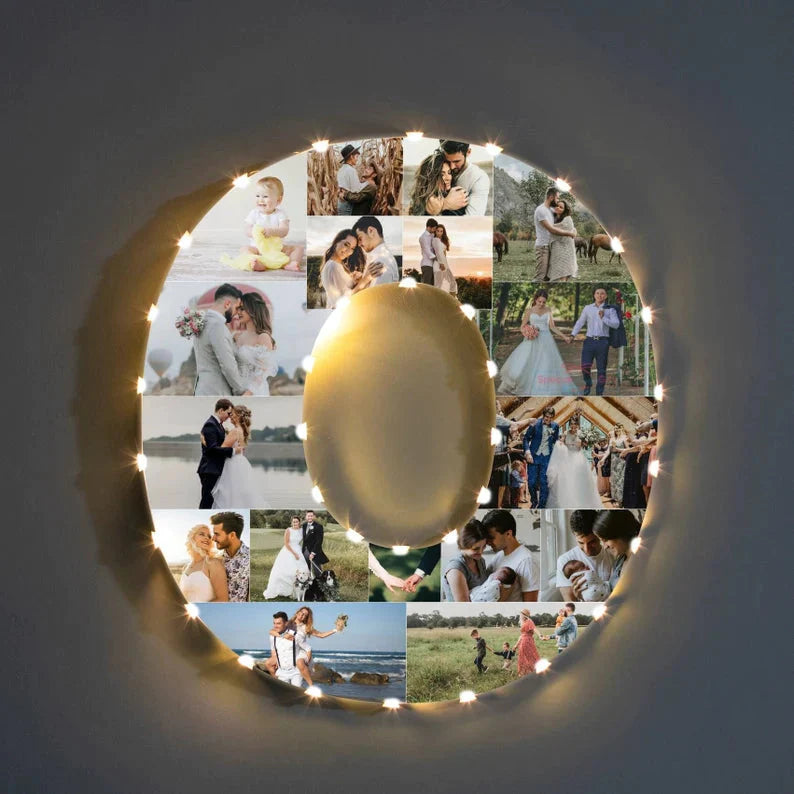✨Personalized Letter Photo Collage Lamp Letter V