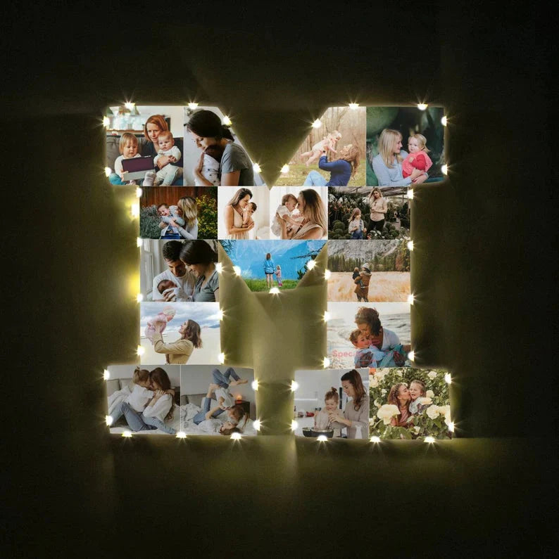 ✨Personalized Letter Photo Collage Lamp Letter Z