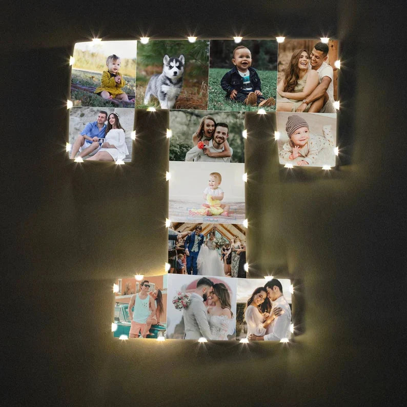 ✨Personalized Letter Photo Collage Lamp Letter V