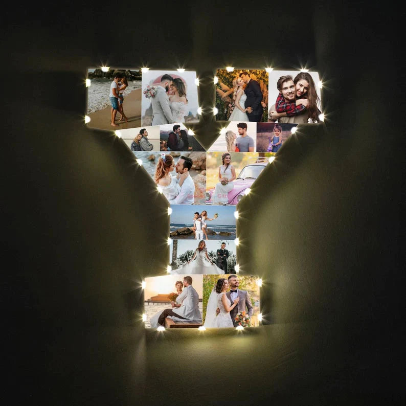 ✨Personalized Letter Photo Collage Lamp Letter Y