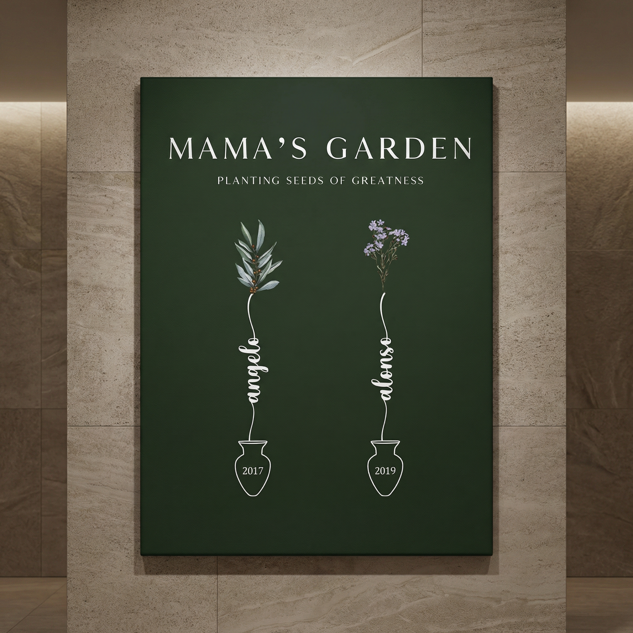 Custom Mama's Garden Canvas Painting: Planting Seeds Of Greatness