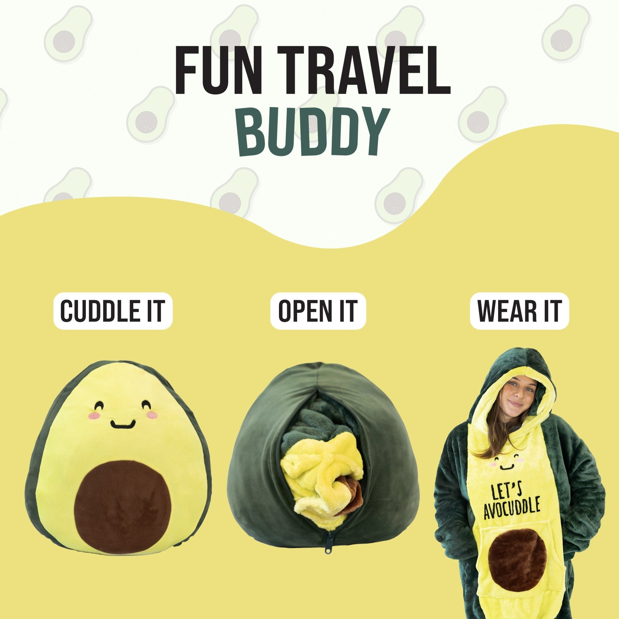 Avocado Snugible | Blanket Hoodie & Pillow