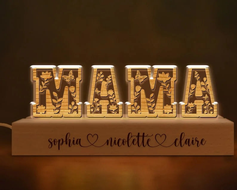 Personalized Mom Night Light, 3D Night Lamp, Mother's Day Gift Ideas