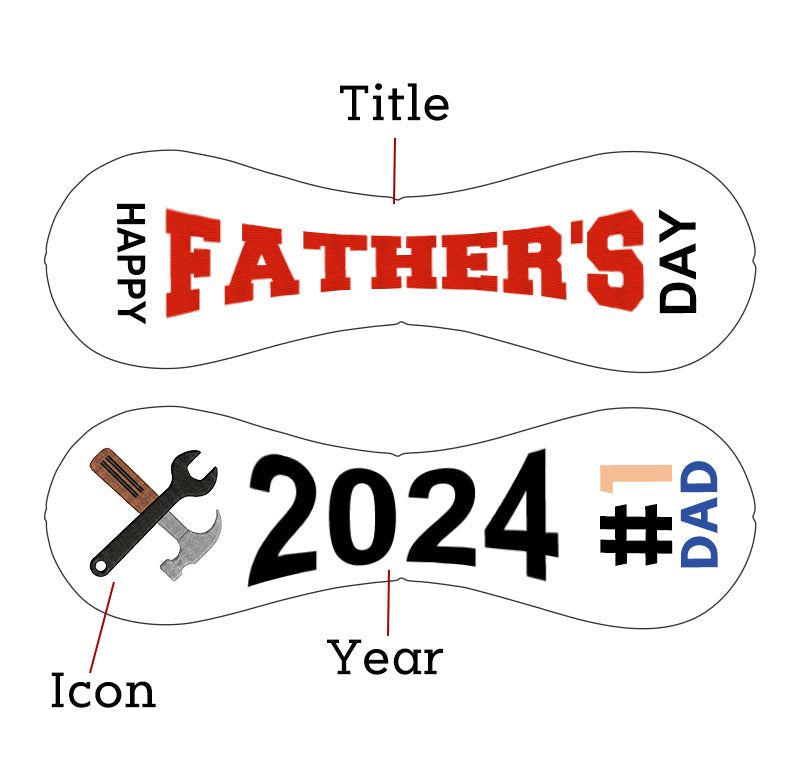Custom Embroidered Father's Day Baseball | Personalized Text Keepsake Gift for Dad