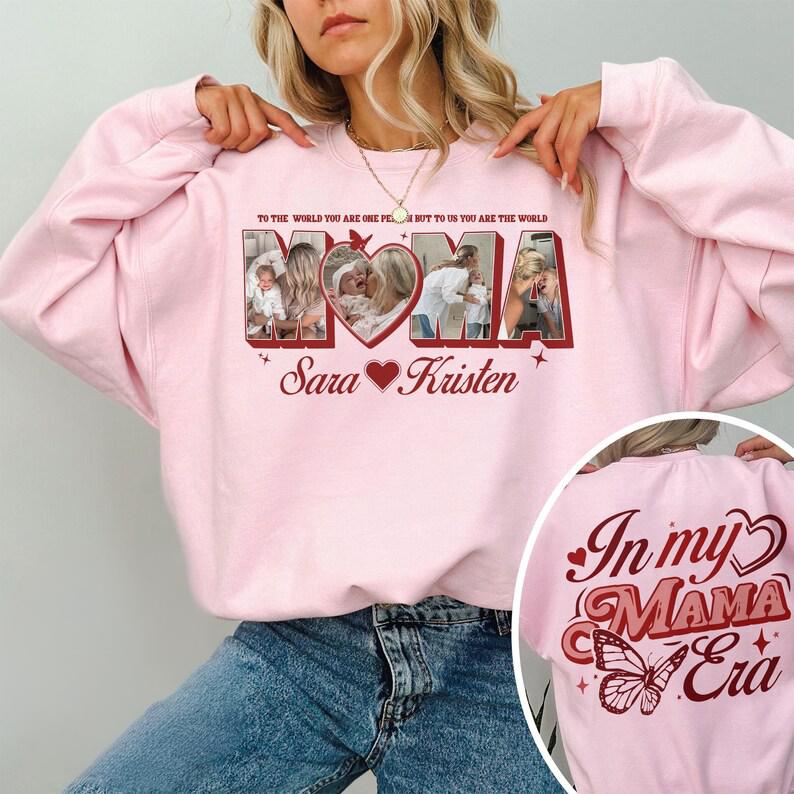 Custom Mama Two-Sided Photo Shirt With Kids Names