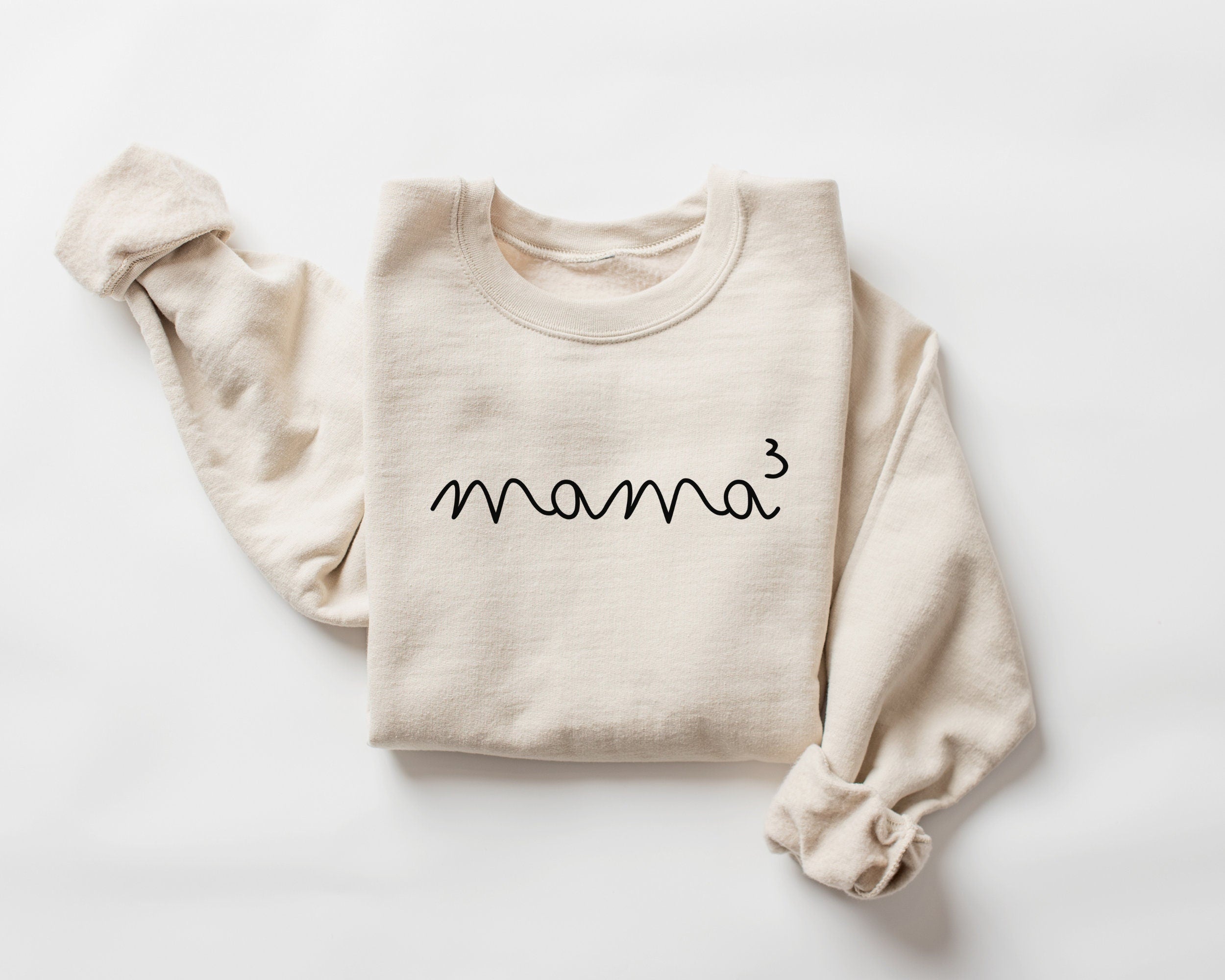 Customized 3 kids mom sweatshirts, gifts for the third baby, customized mom sweatshirts with the number of kids' names