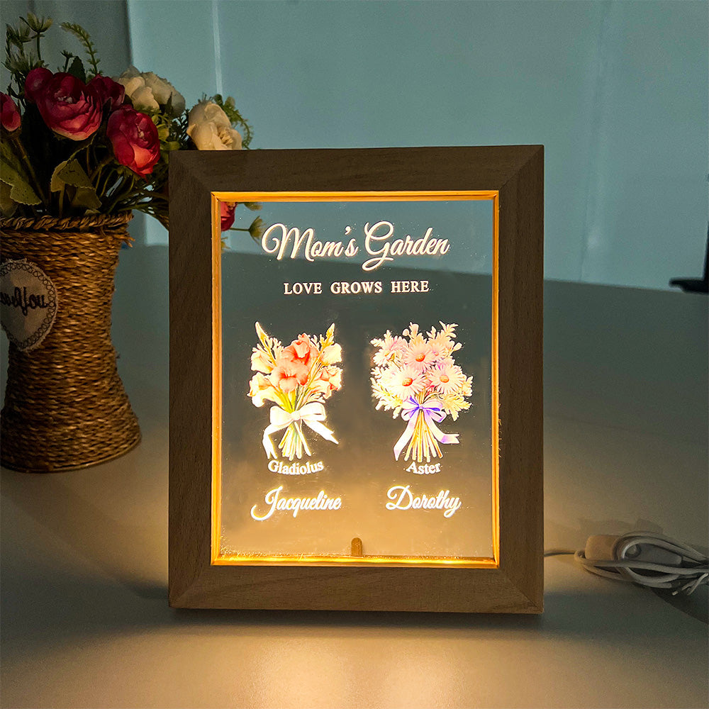 Personalized Birthday Month Bouquet Customized Led Lights - Gifts for Mom/Grandma