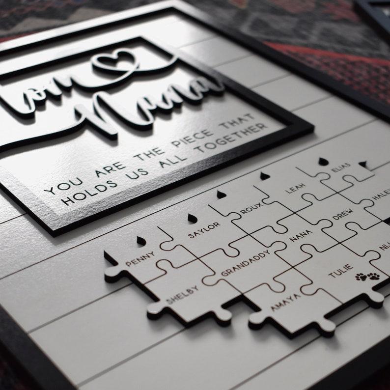 Custom Mom And Nana Puzzle Sign For Heart-Felt Gift You Are The Piece That Holds Us Together