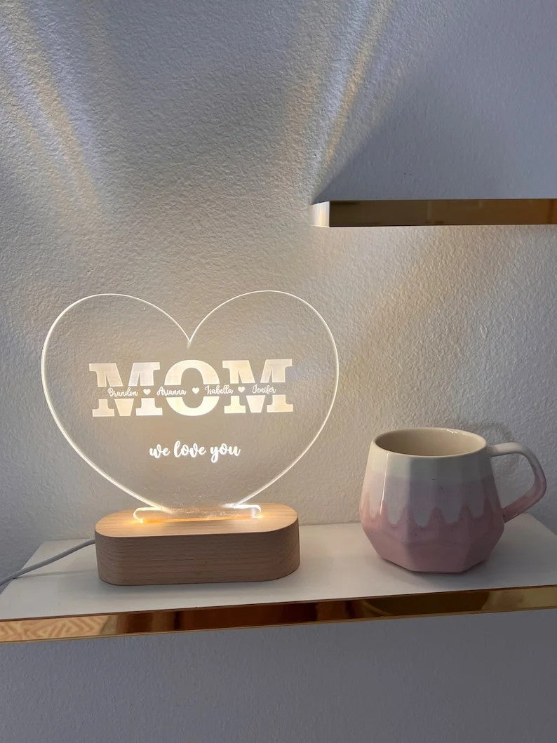 Custom LED Name Night Light, Light up Sign, Mother's Day gift