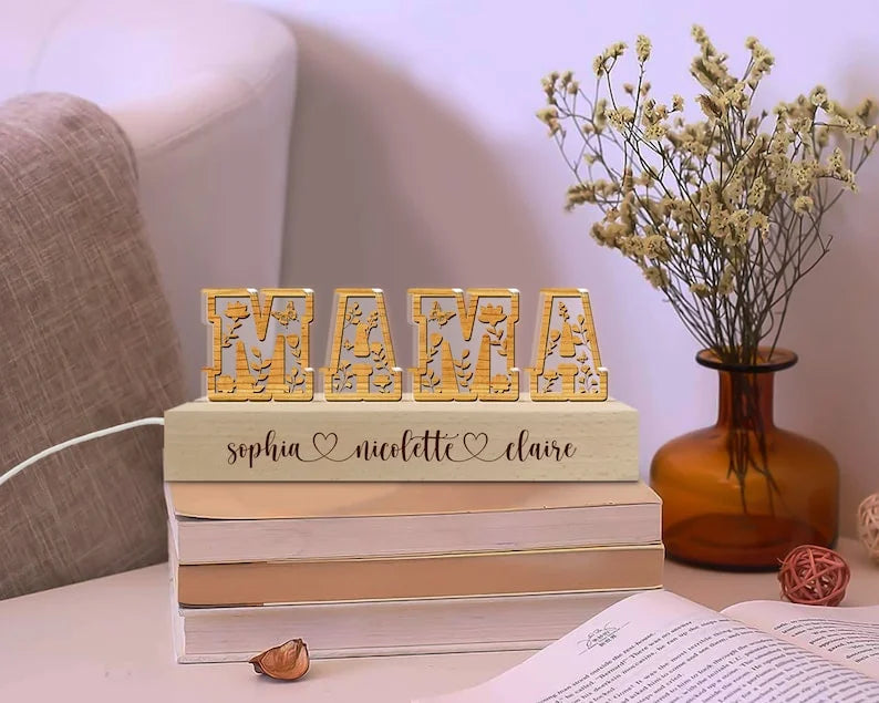 Personalized Mom Night Light, 3D Night Lamp, Mother's Day Gift Ideas