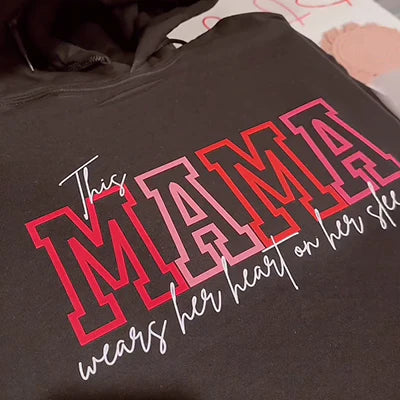 Wear Your Heart on Your Sleeve – Personalized Mama Sweatshirt with Kids’ Names | for Mom and Grandma Gift