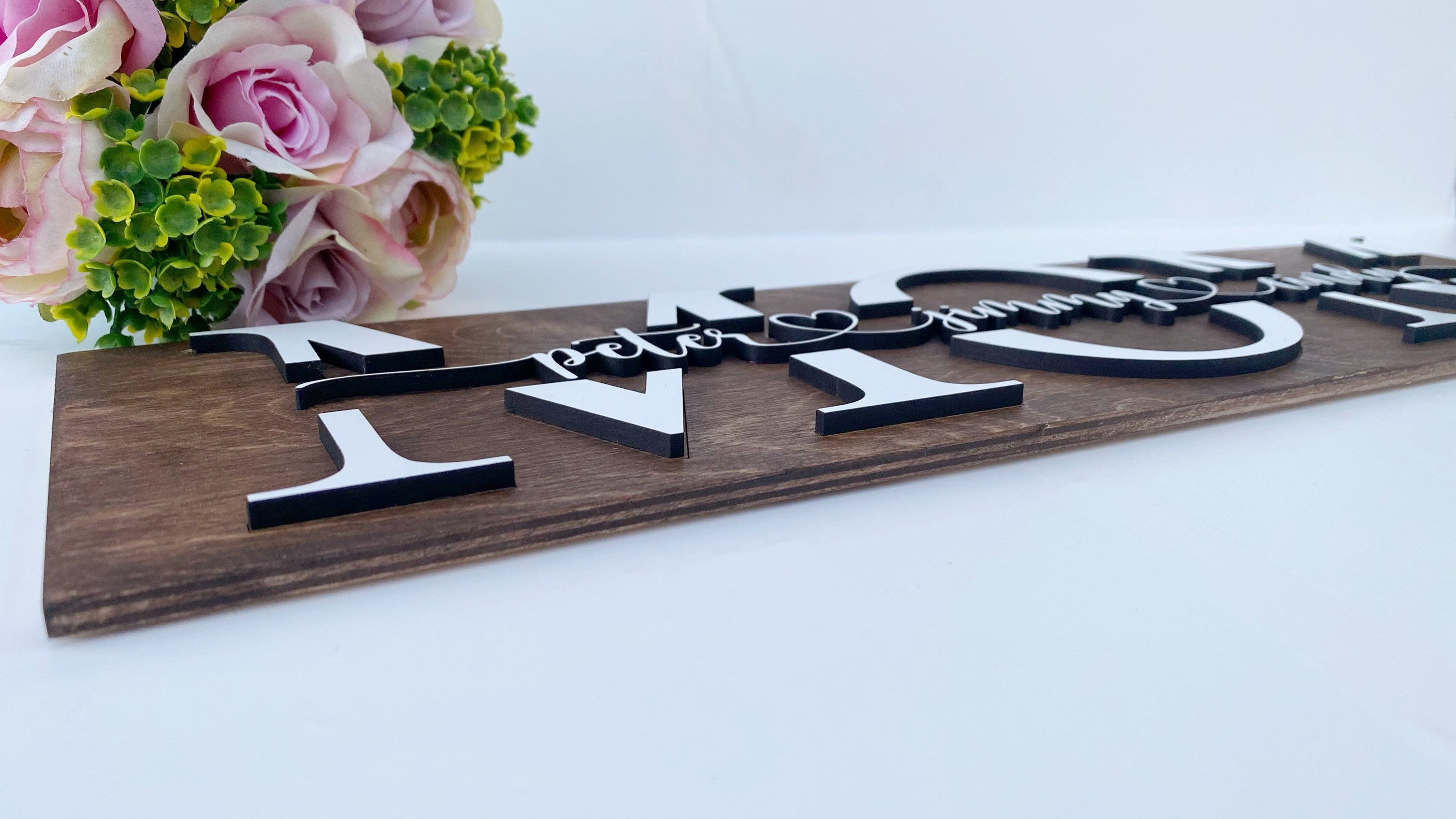 3D Personalized Mom Sign with Children Name | Personalized Mother's Day Gift